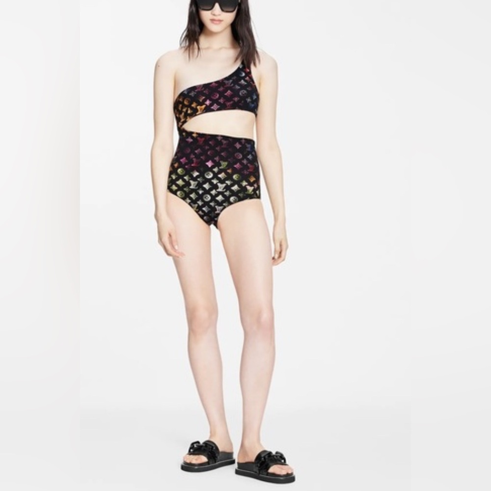 Louis Vuitton Neon Mahina Monogram One-piece Swimsuit - Picture 2 of 11
